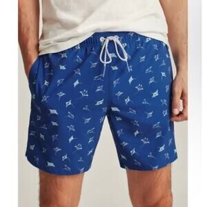 Bonobos Riviera Recycled Swim Trunks 9” Blue Stingrays Shorts Casual Vacation M